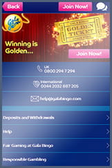 Contact gala bingo online